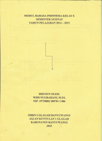 Image of Modul Bahasa Indonesia Kelas X Semester 2/Genap Tahun Pelajaran 2014-2015