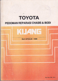 Toyota: Pedoman Reparasi Chasis dan Bodi