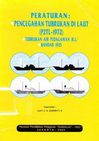 Peraturan :
* Pencegahan Tubrukan di Laut (P2TL - 1972)
* Tubrukan Air Pedalaman (R.I.)
* Bandar 1925